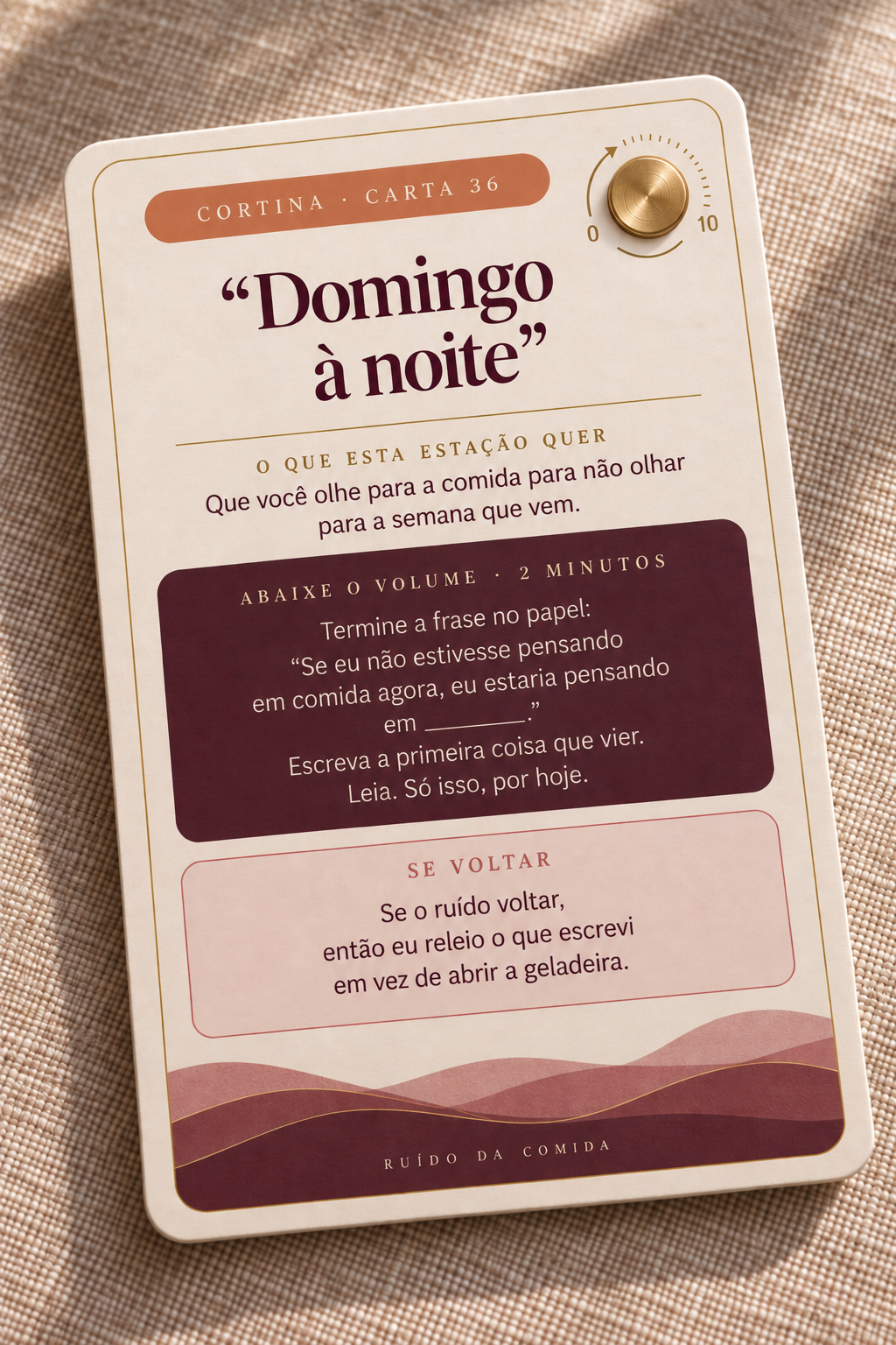 Carta da Cortina: Domingo à noite
